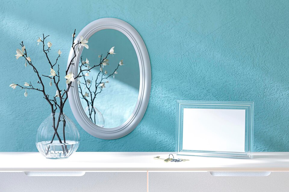 Espejo Baño, Espejo de Pared, Espejo Redondo Espejo minimalista moderno 24  inch