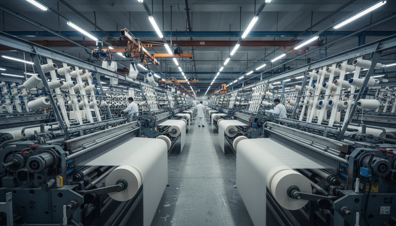 fases-produccion-textil-hilatura Fases de la producción textil con maquinaria de hilatura y tejido
