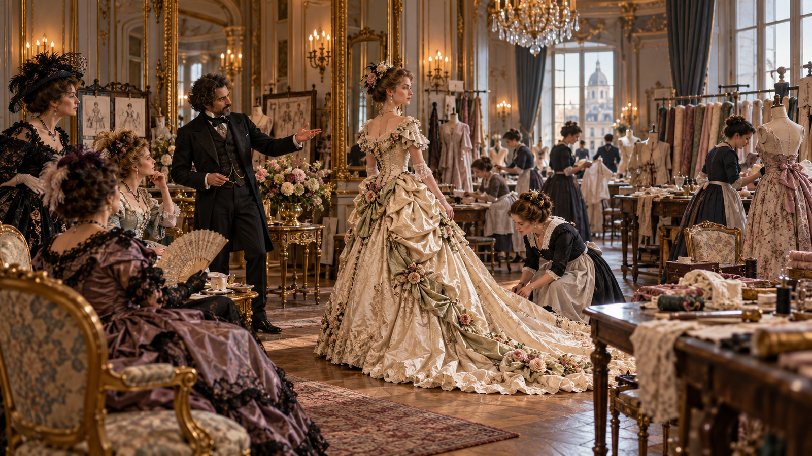 Evolución del taller de costura hacia la maison de couture parisina del siglo XIX