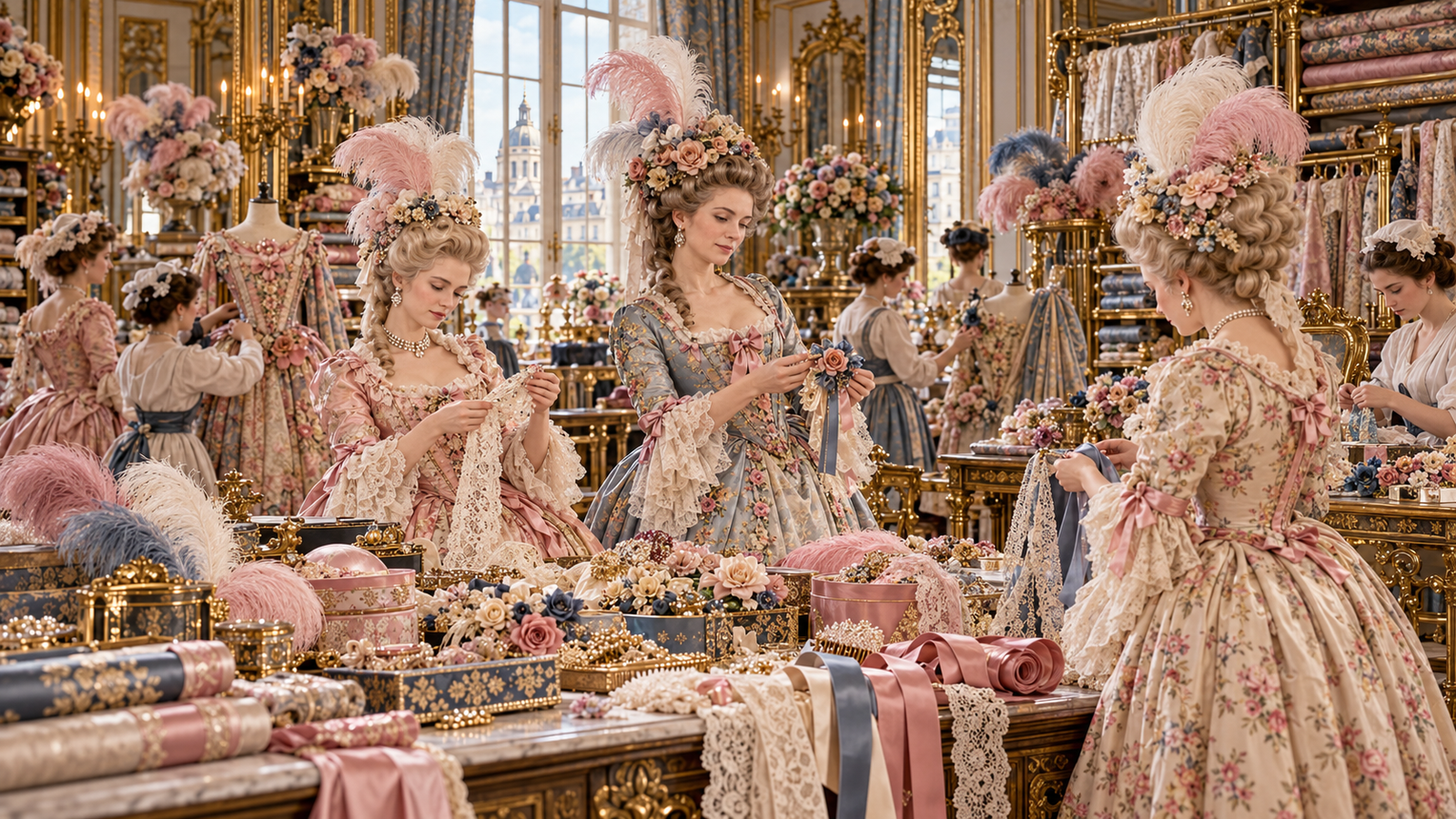 Recreación de Le Grand Mogol, establecimiento parisino de Rose Bertin y centro de su negocio de moda