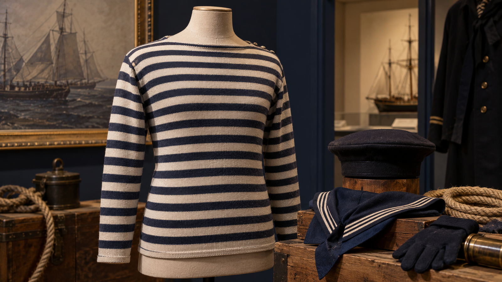 Camiseta de rayas inspirada en el uniforme de la Marina francesa