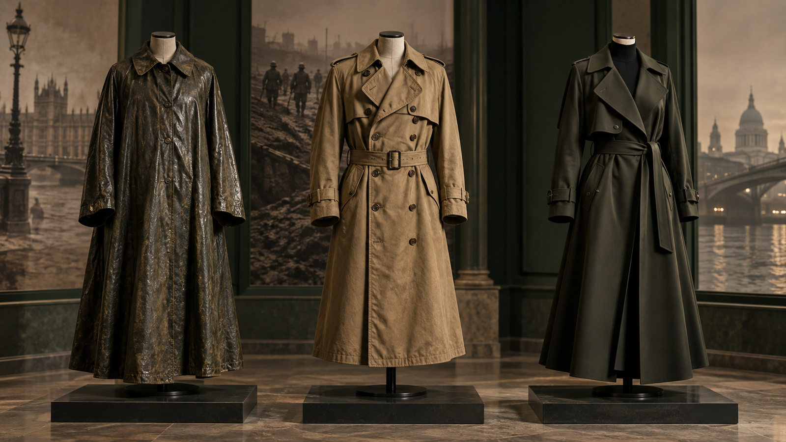 Evolución desde el impermeable del siglo XIX hasta el trench coat