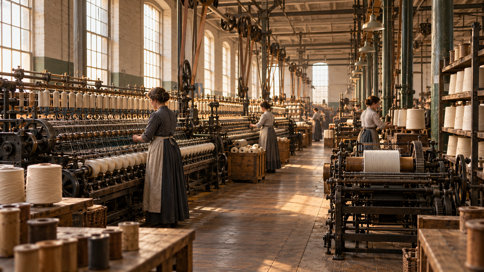Fábrica histórica dedicada a la producción de hilo de coser